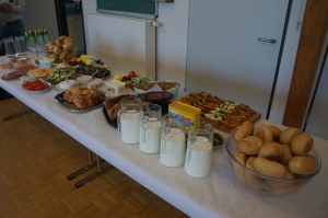 Easter Brunch today at the Church. (Easter Monday is a holiday in Germany) 